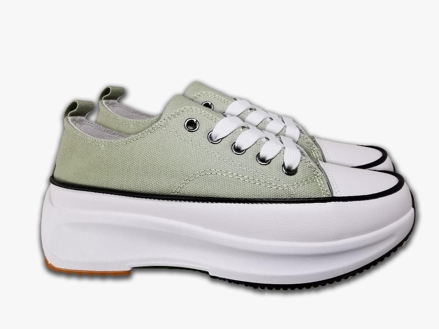 Zapatilla Mujer Estilo Bote Green 1008 --2