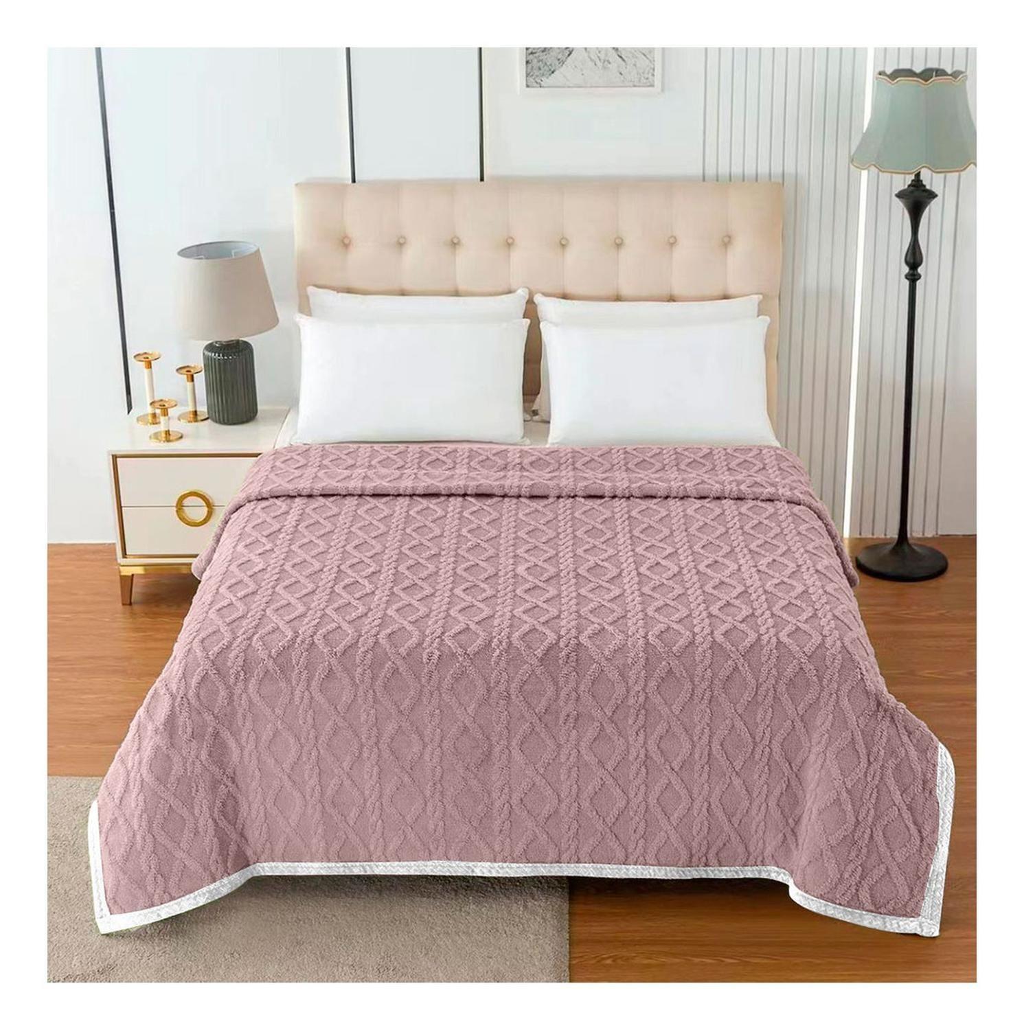 Manta Frazada Suave Diseño Geometrico Colores 240x215-0