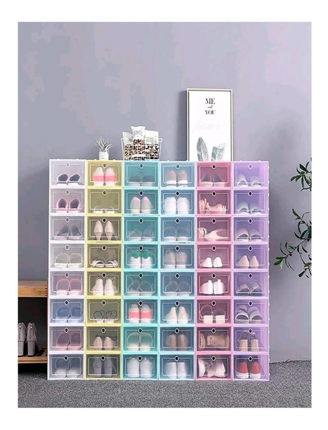 Zapateras Cajas Organizadoras De Zapatos Apilables 6 Pares Colores-4