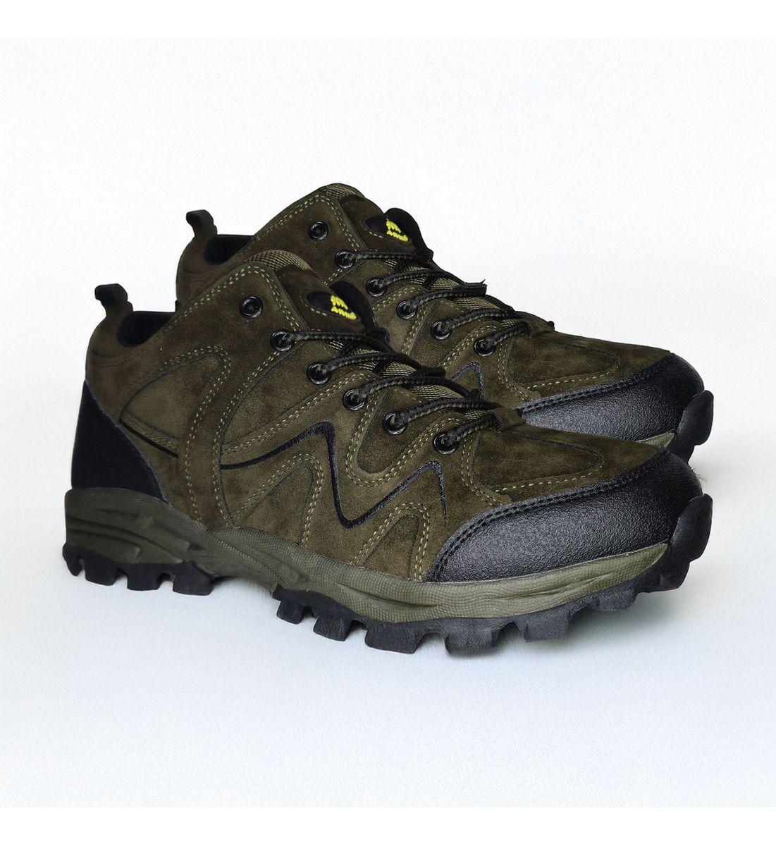 Botines De Hombre Estilo Trekking Comodos Verde Militar - 7064-2