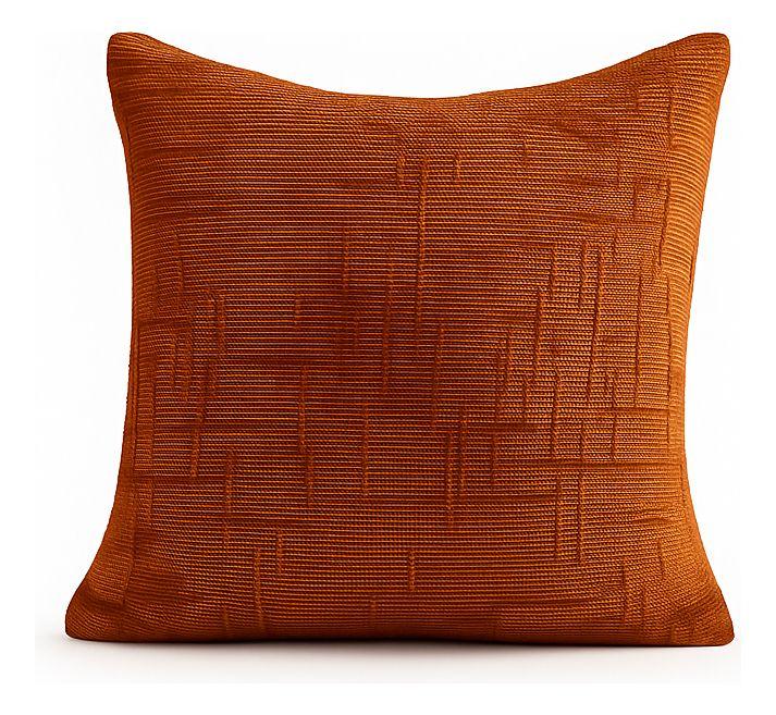 Funda de cojín chenille terracota decorativa 45x45 suave 744-0