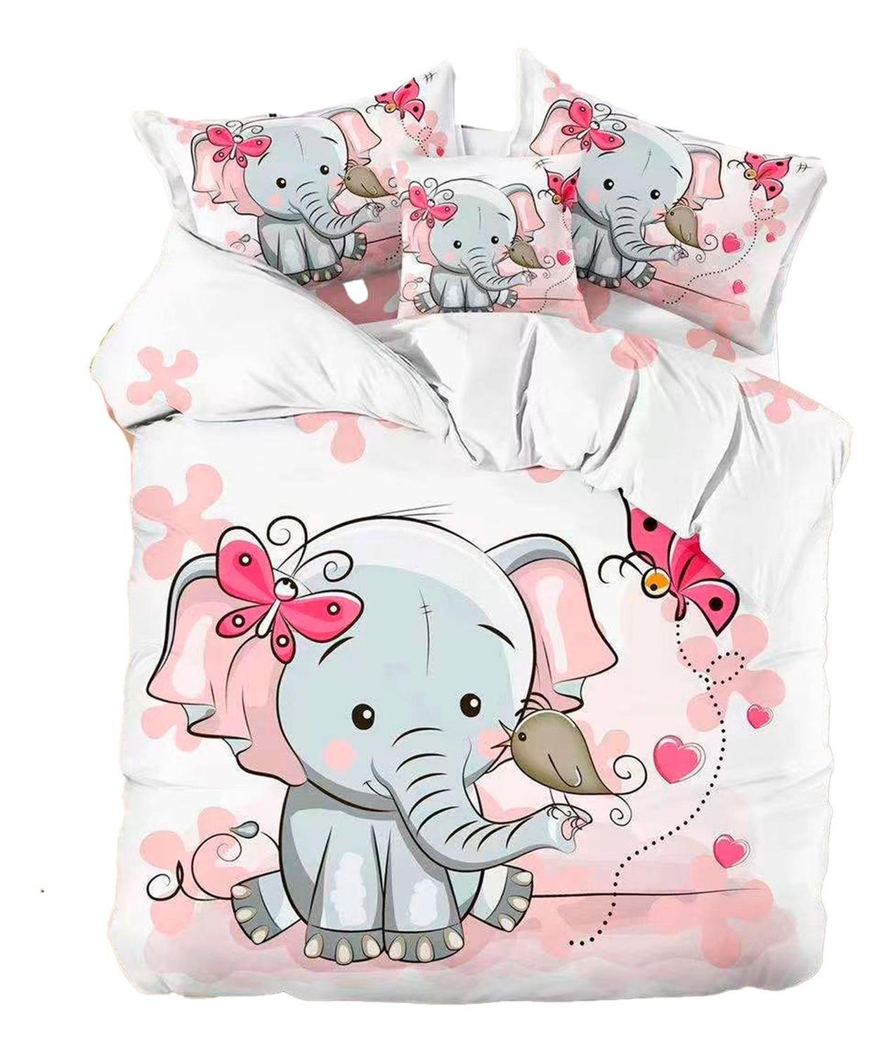 Cubrecama Quilt Verano 1.5 Plazas +funda 50x70 Elefante 596-1