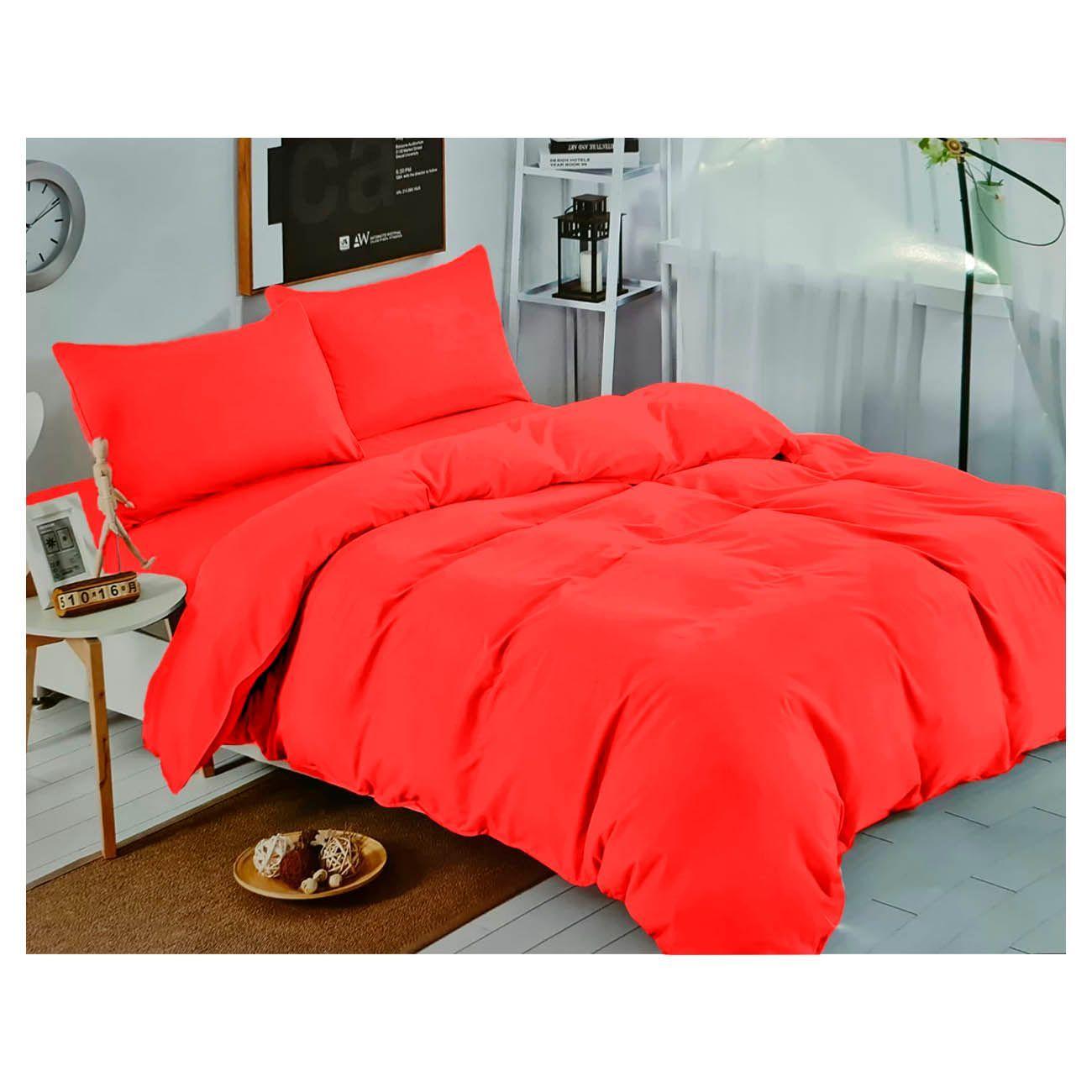 Juego de sabanas Rojo 1.5 Plazas Excelent Calidad-0