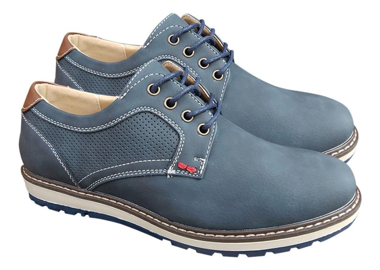 Zapato De Hombre Casual Oxford Ejecutivo - Azul - 7110-2