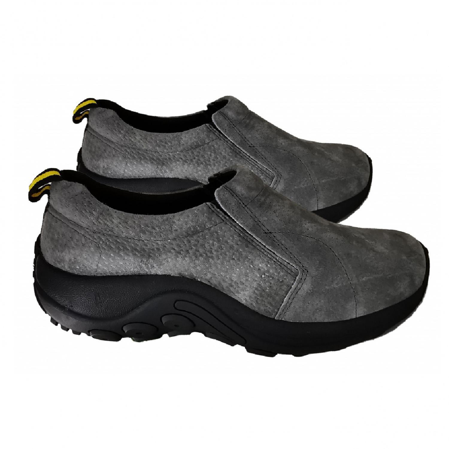 Zapatos De Hombre De Cuero Gamuzado Gris Casual 1072-2