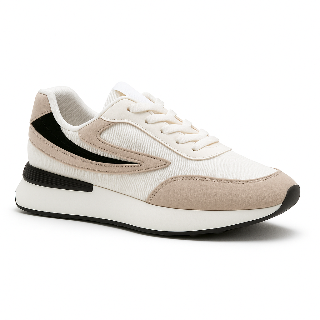 Zapatilla deportiva mujer ajuste de cordón y malla 7481-0