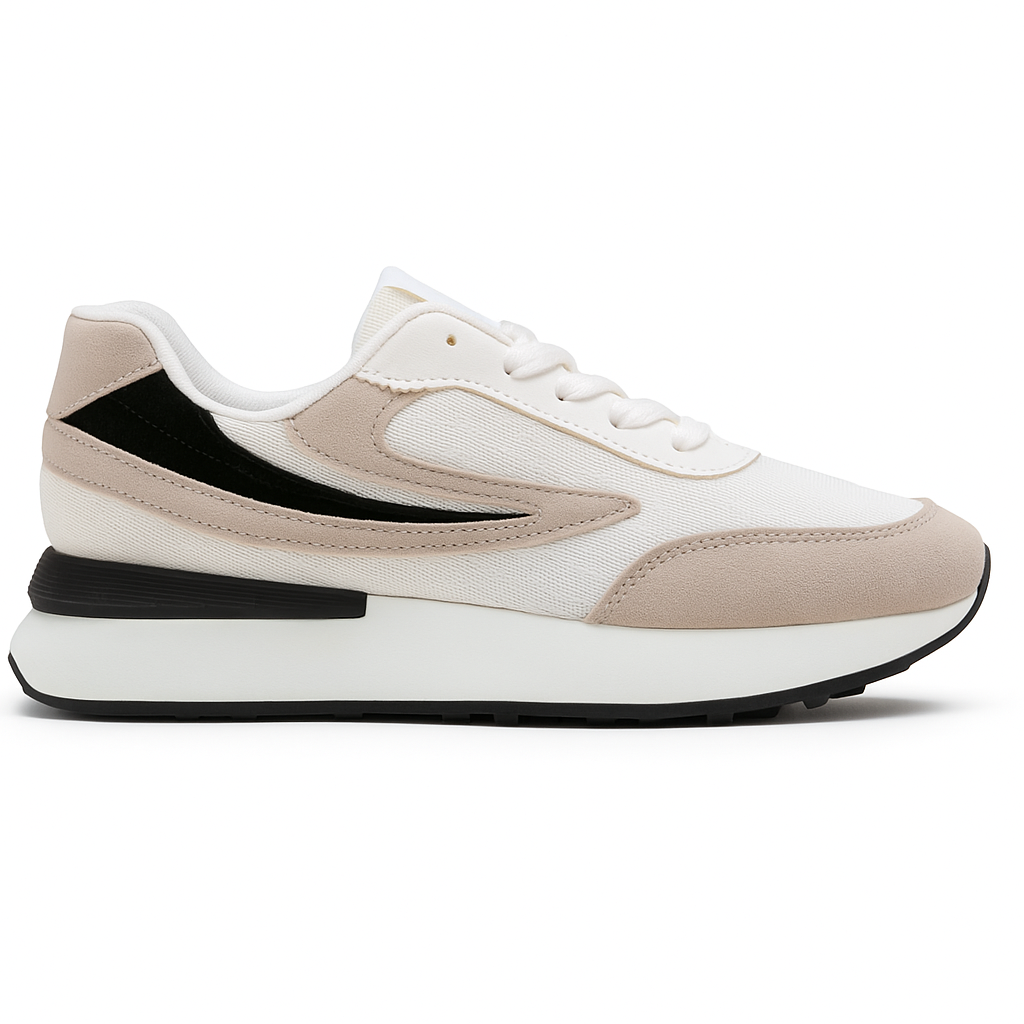 Zapatilla deportiva mujer ajuste de cordón y malla 7481-1