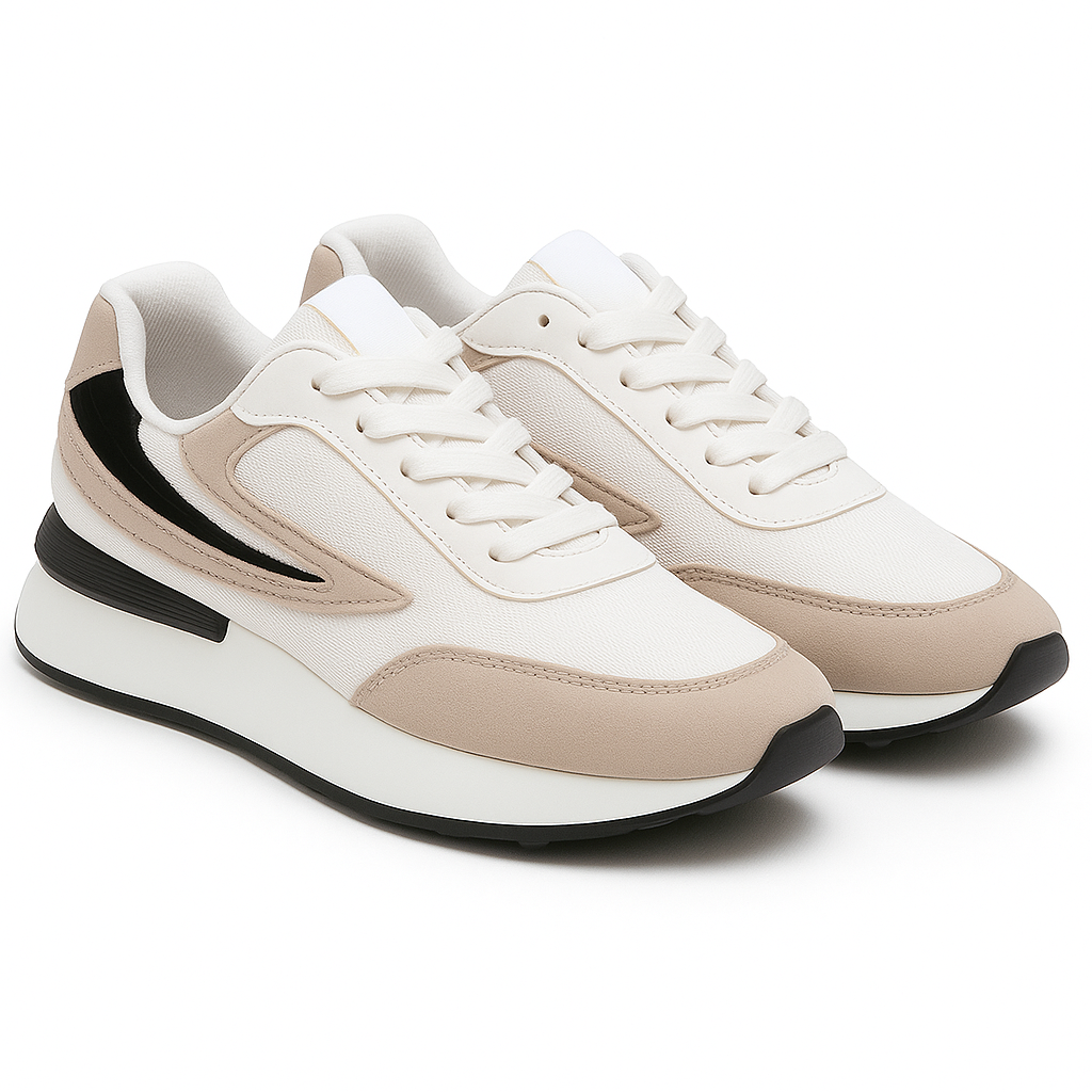Zapatilla deportiva mujer ajuste de cordón y malla 7481-2