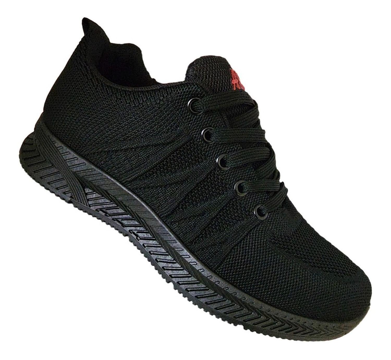 Zapatillas Escolar Negra Deportiva Ligeras Unisex - 7030-0