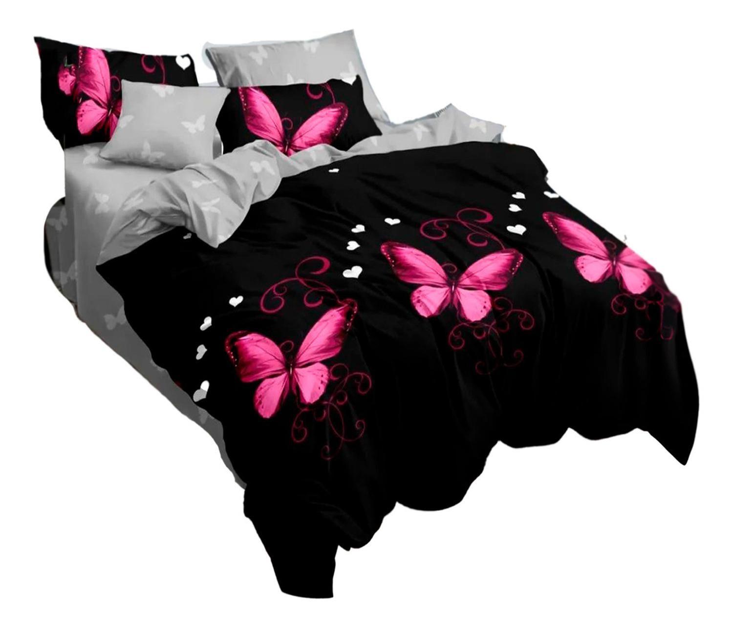 Cubrecama Quilt Verano 1.5 Plazas +funda 50x70 Mariposas 609-1