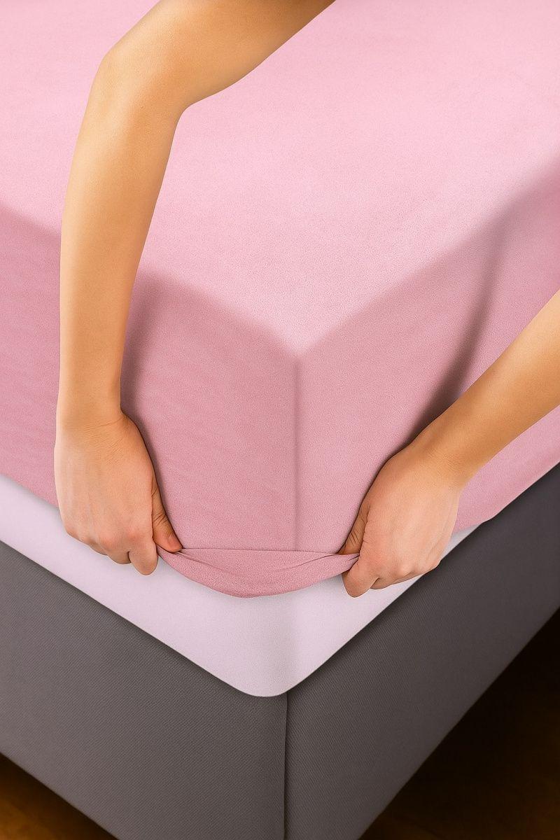 Sábana 1.5 Plazas Algodón | 800 Hilos Lisas Premium Rosado-2