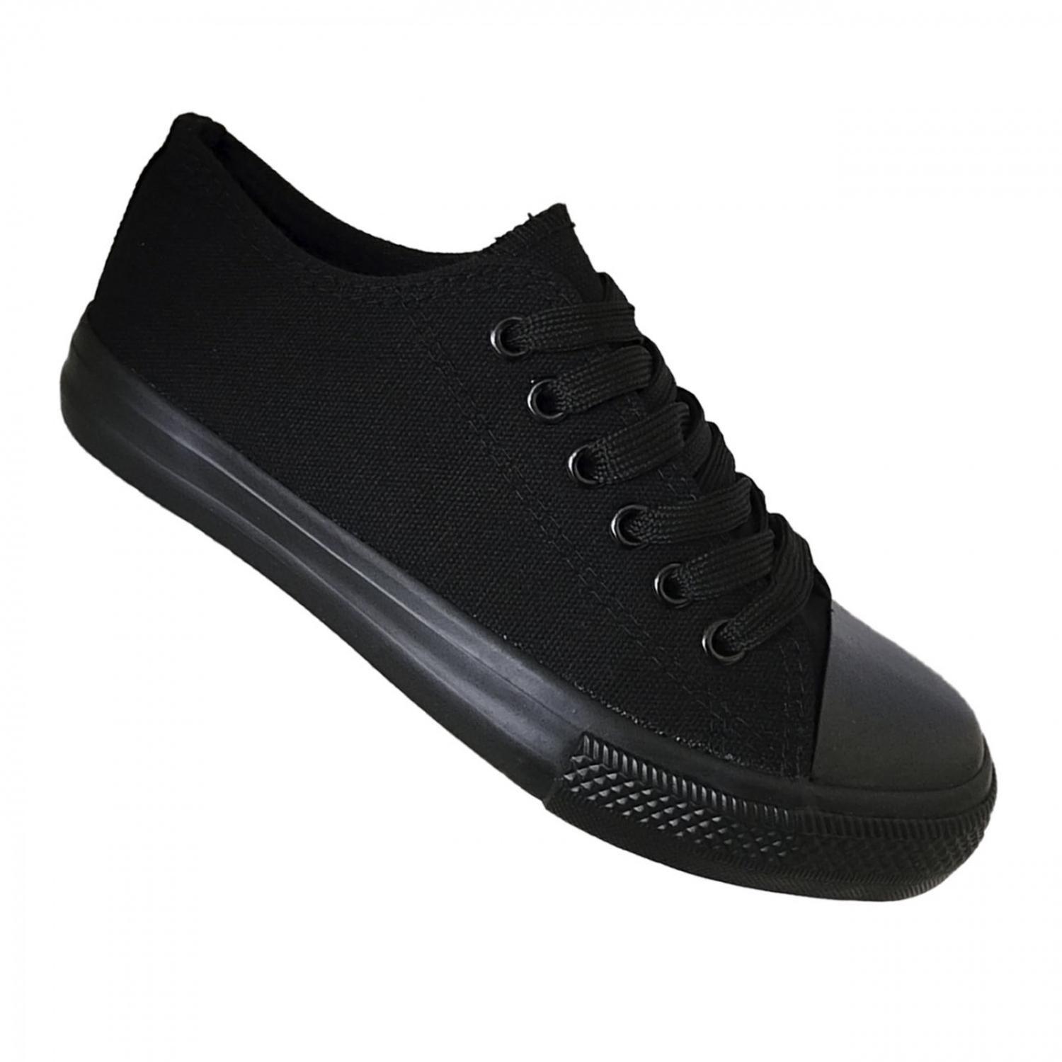 Zapatilla Urbana De lona Casual - Negro - 7080-0