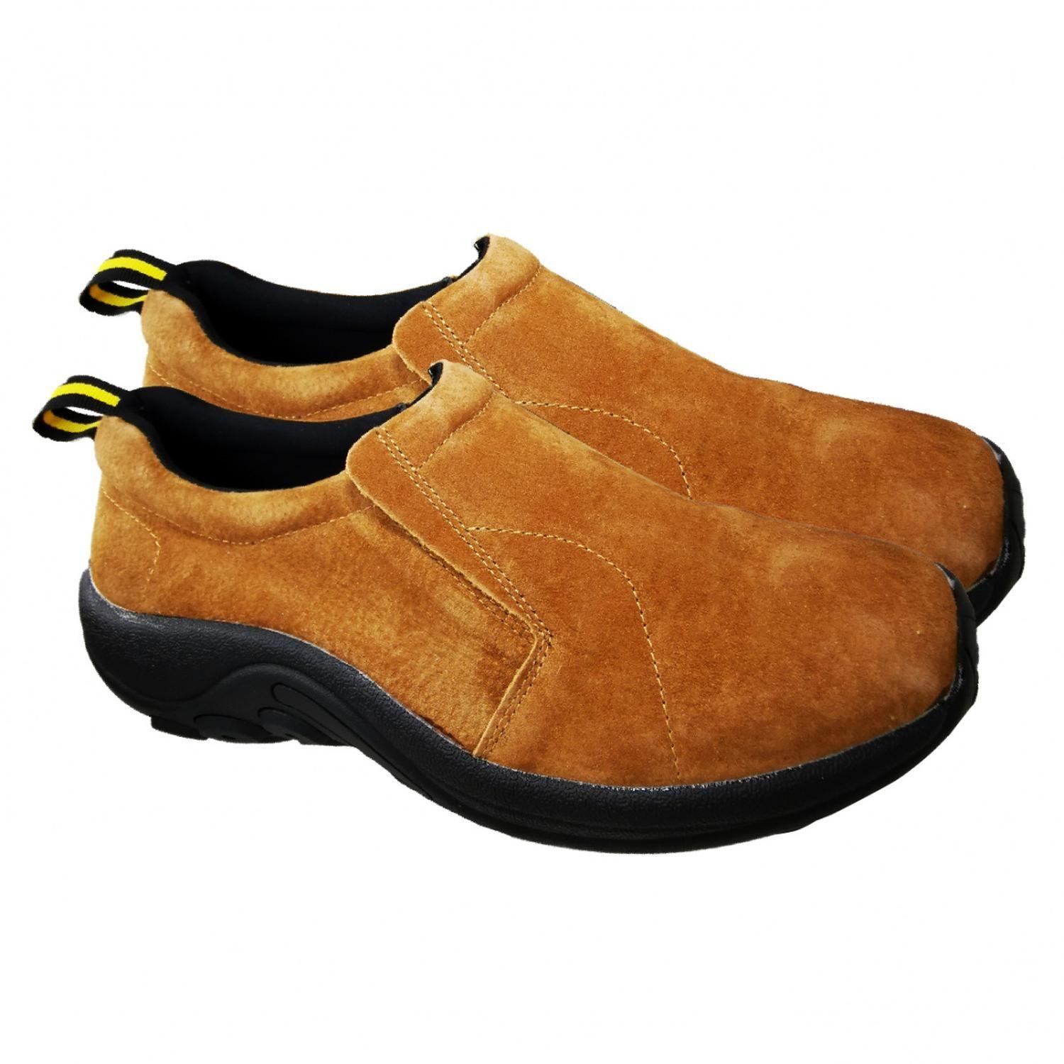 Zapatos De Hombre De Cuero Gamuzado Camel Casual 887-2