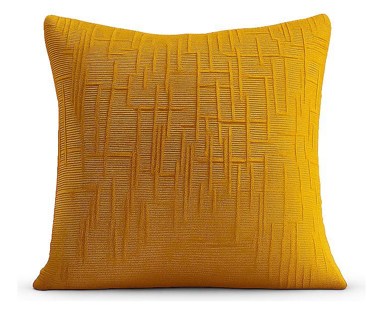 Funda de almohadón chenille amarillo 45x45 living dormitorio 744-2