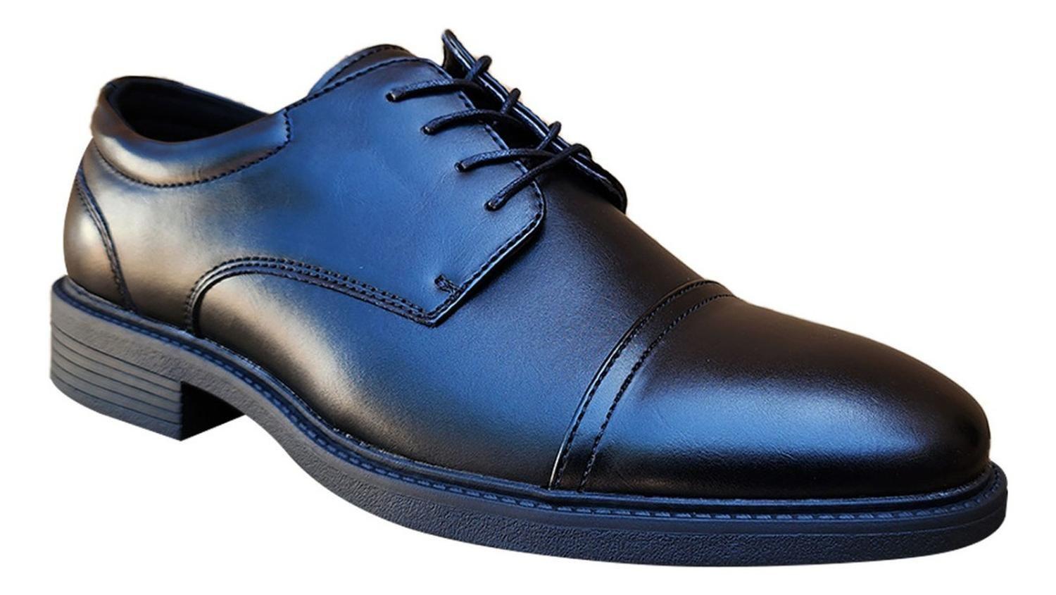 Zapato De Vestir Modelo Oxford Formal Caballero Negro 7422-1