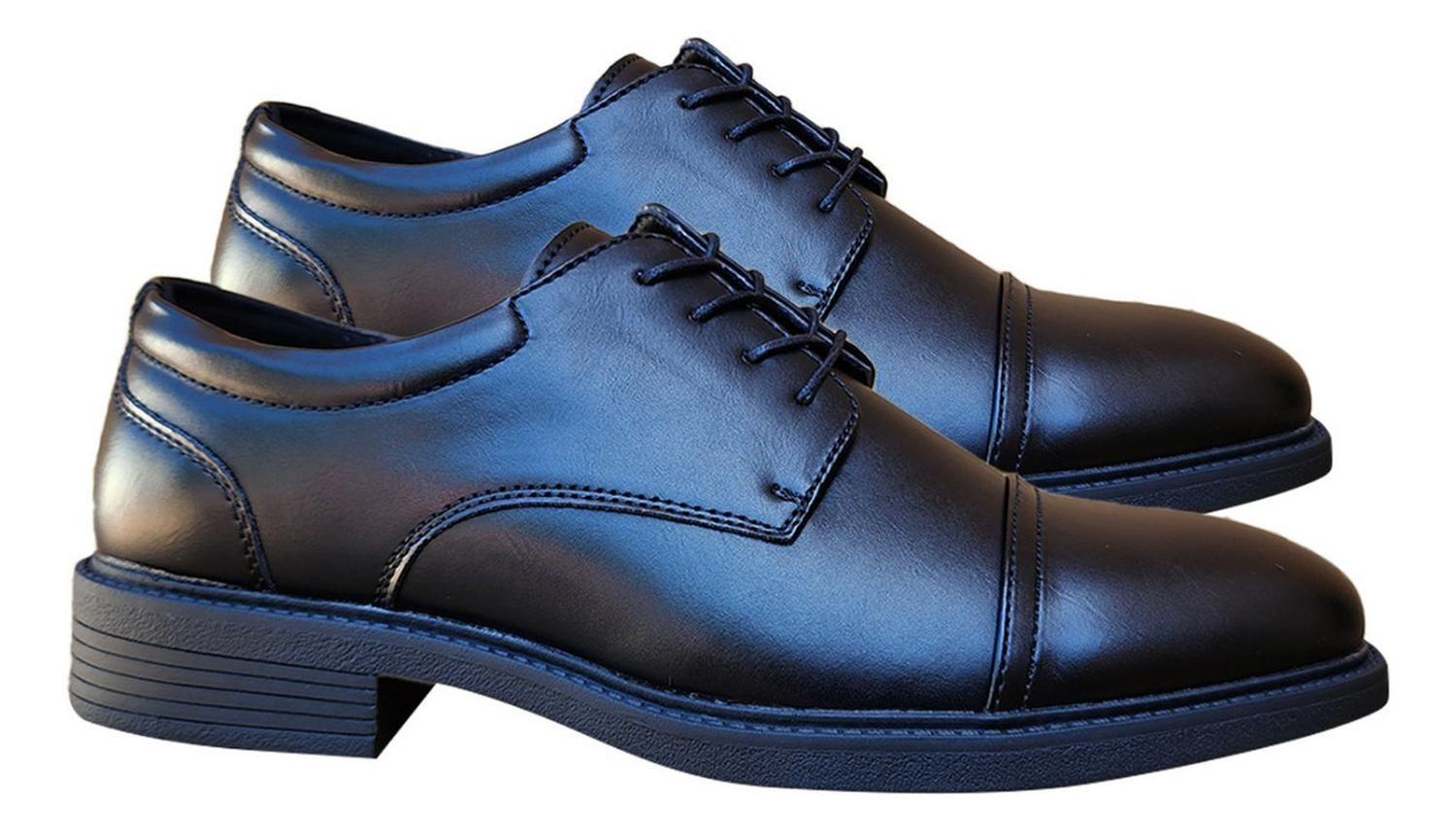 Zapato De Vestir Modelo Oxford Formal Caballero Negro 7422-2