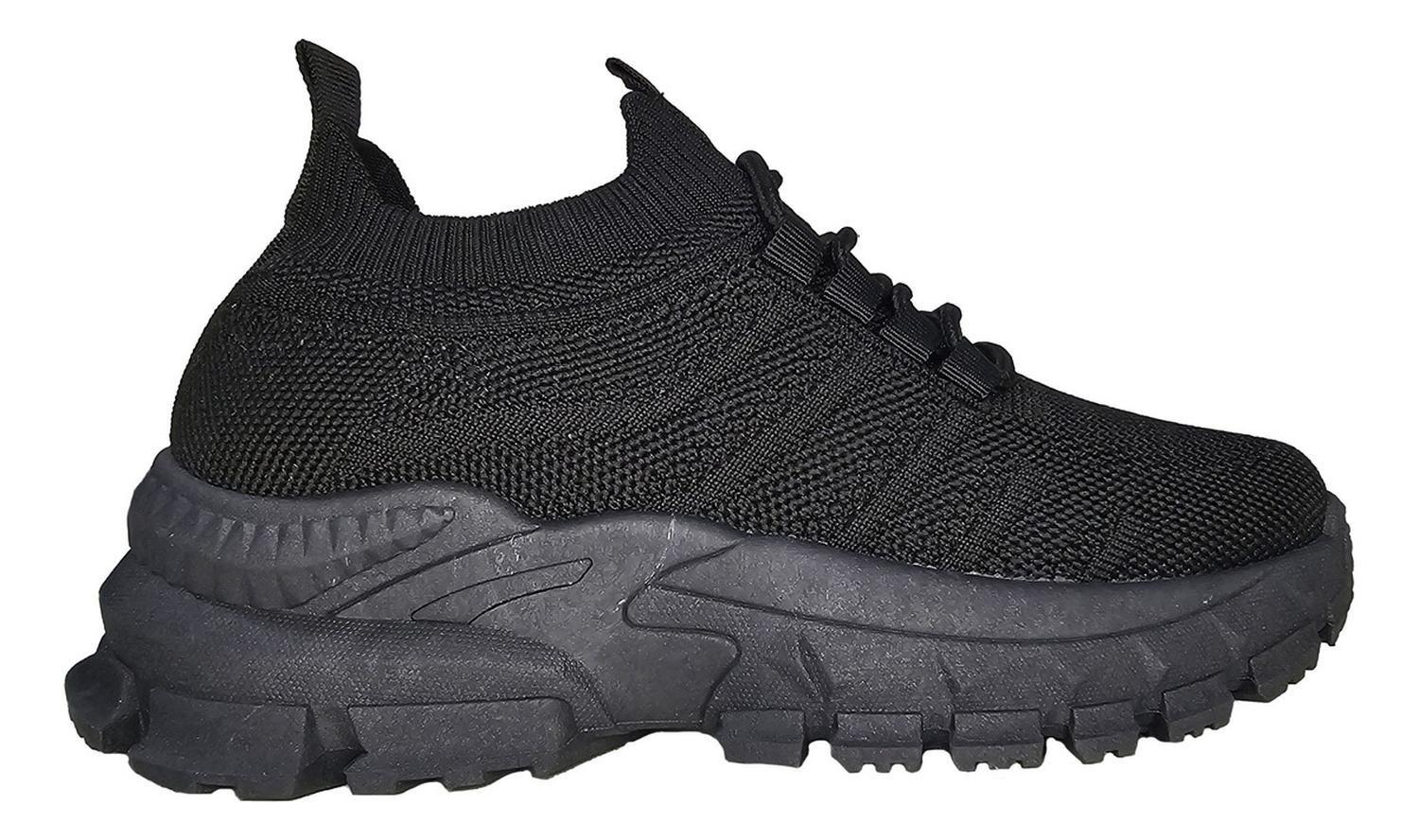 Zapatillas Deportiva Negra Juvenil Unisex 7516-0