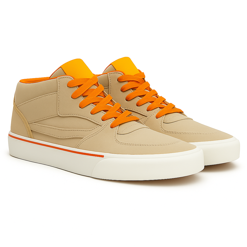Zapatillas hombre gris caña alta skater 7645-2