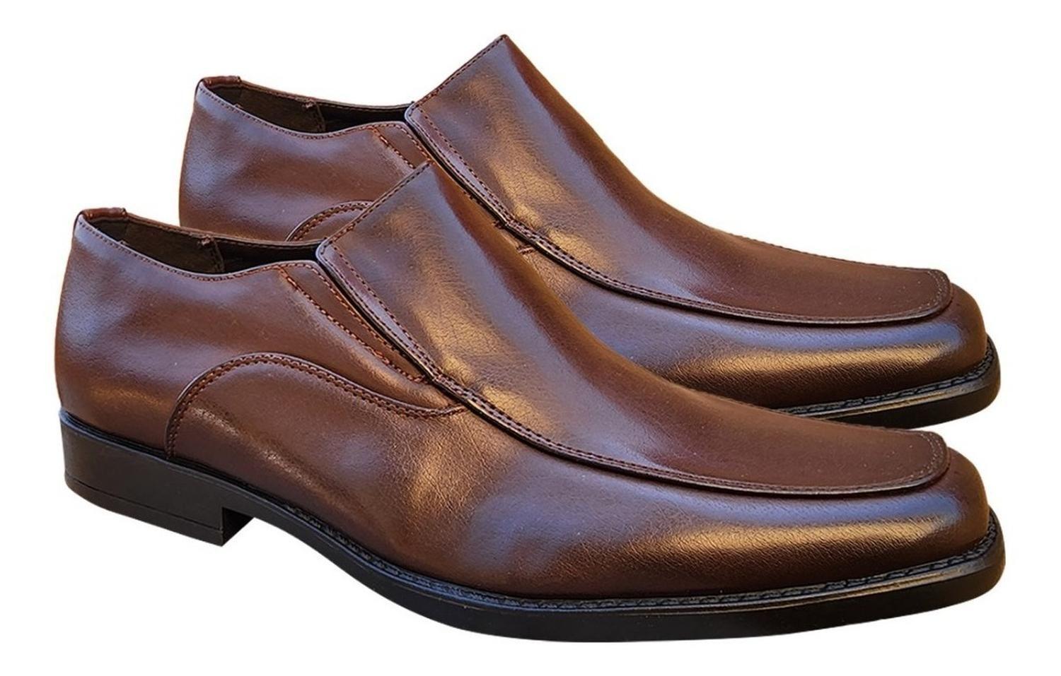 Zapato Formal De Vestir Sin Cordon Adolecentes Café 3225-2