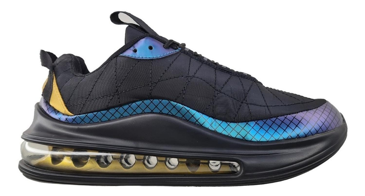 Zapatillas De Hombre Deportivas Air Negro Tornasol 2216-1