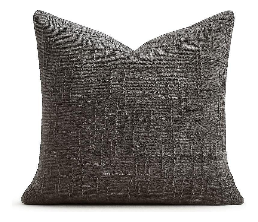 Funda cojín 45x45 color gris textura chenille sofá cama 744-0