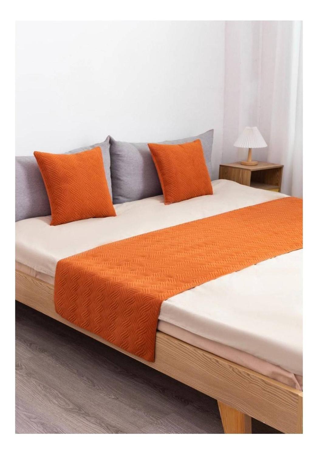 Set Piecera + Dos Fundas De Cojín Plush Trenzado Variedad-0