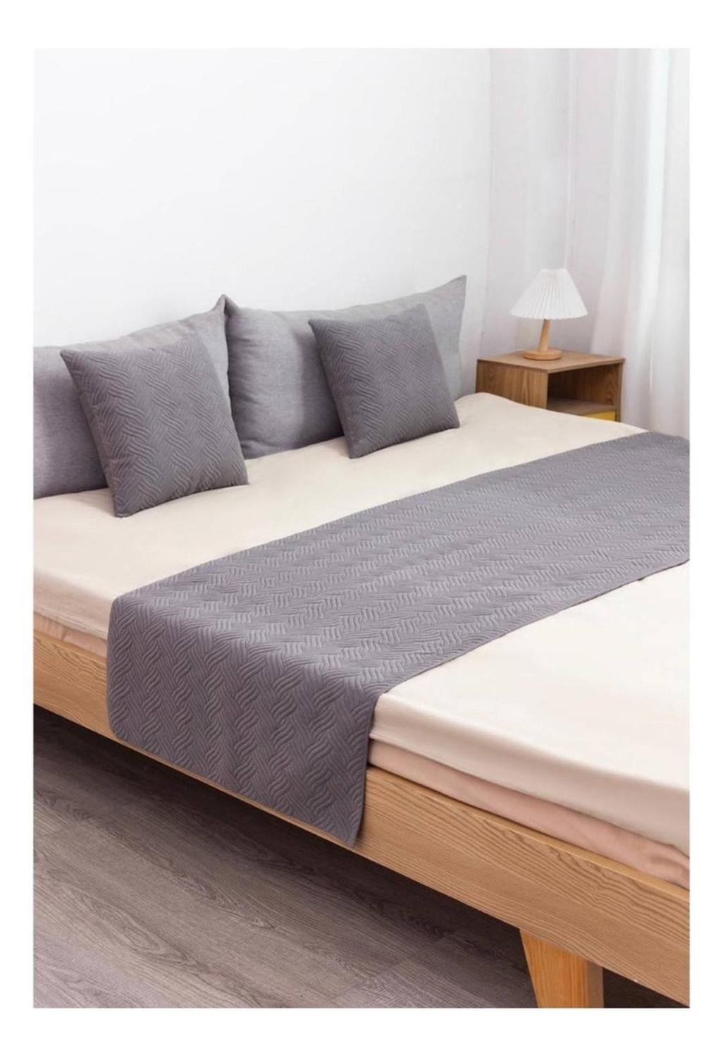 Set Piecera + Dos Fundas De Cojín Plush Trenzado Variedad-0