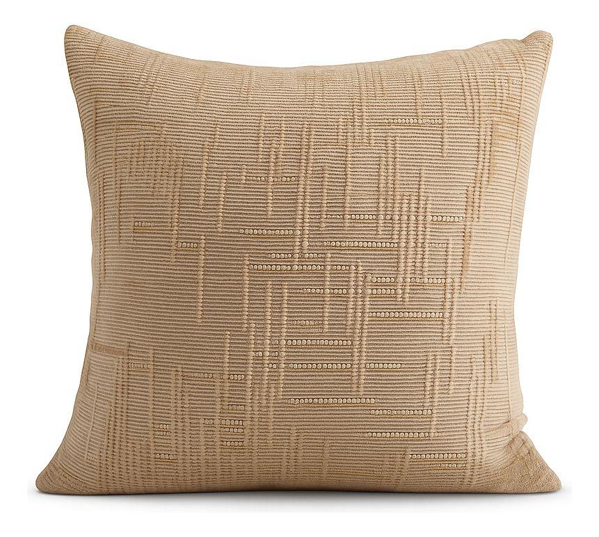 Funda cojín 45x45 color crema textura chenille sofá cama 744-4