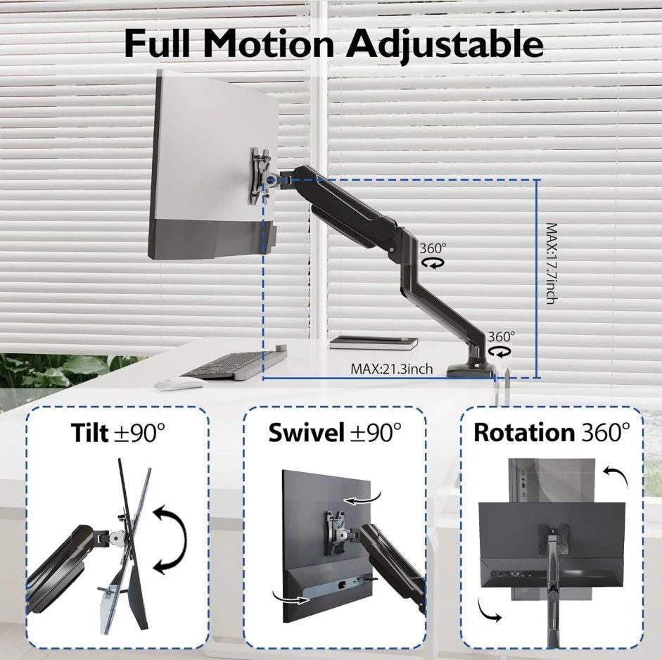 Brazo Ergonómico a Gas 1 Monitor-2