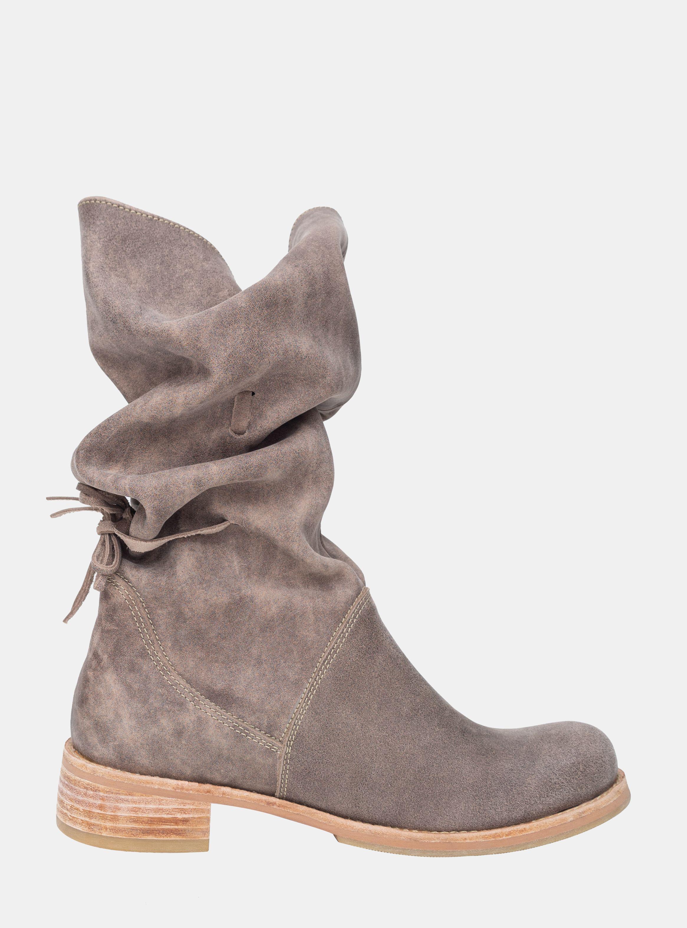 Bota Natalia Cuero Taupé-1