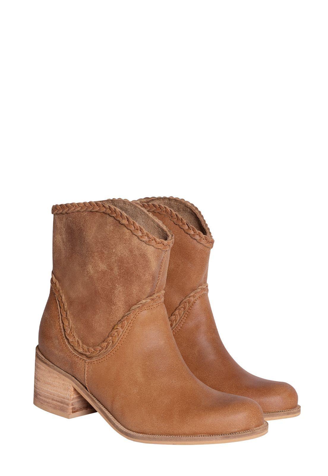 Botin Trenza Cuero Camel-3
