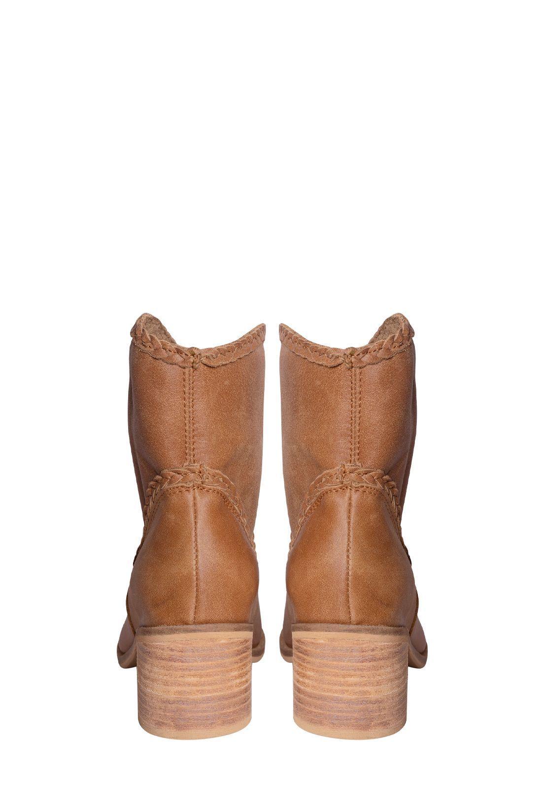 Botin Trenza Cuero Camel-4