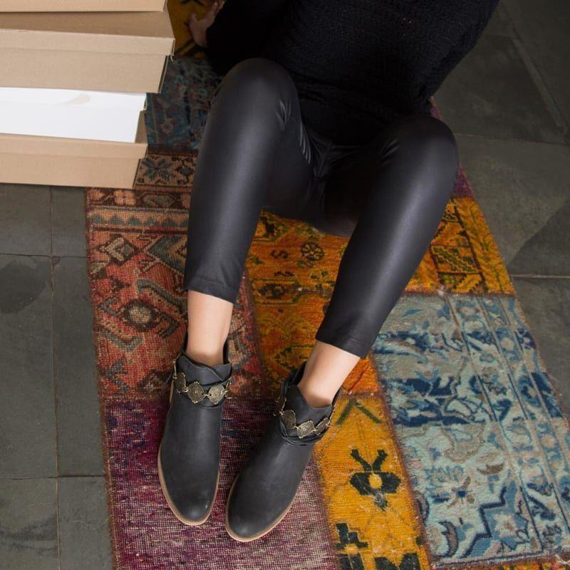 Botín Monedas Negro Milah-2