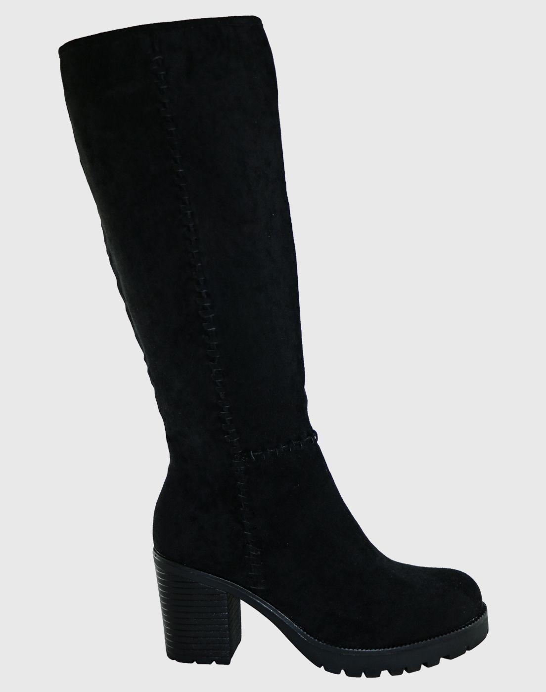 Bota Sgamuza Costuras  Negro Danicolle-1