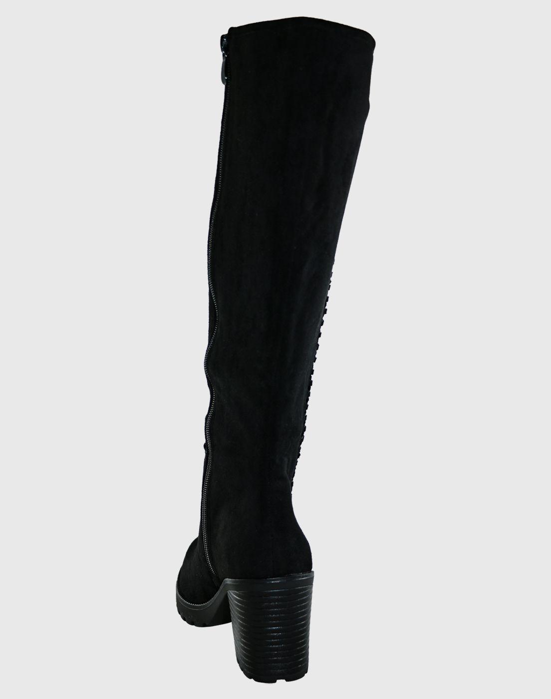 Bota Sgamuza Costuras  Negro Danicolle-3