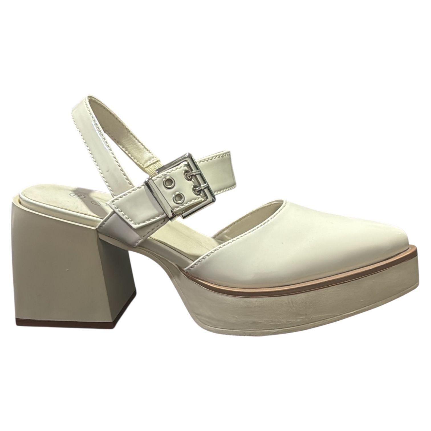 Zapato para mujer taco grueso Blanco Danicolle-0