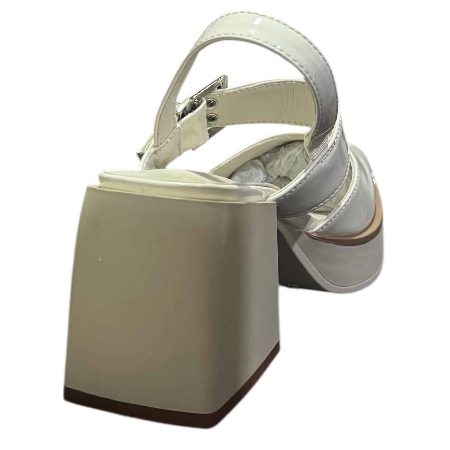 Zapato para mujer taco grueso Blanco Danicolle-2