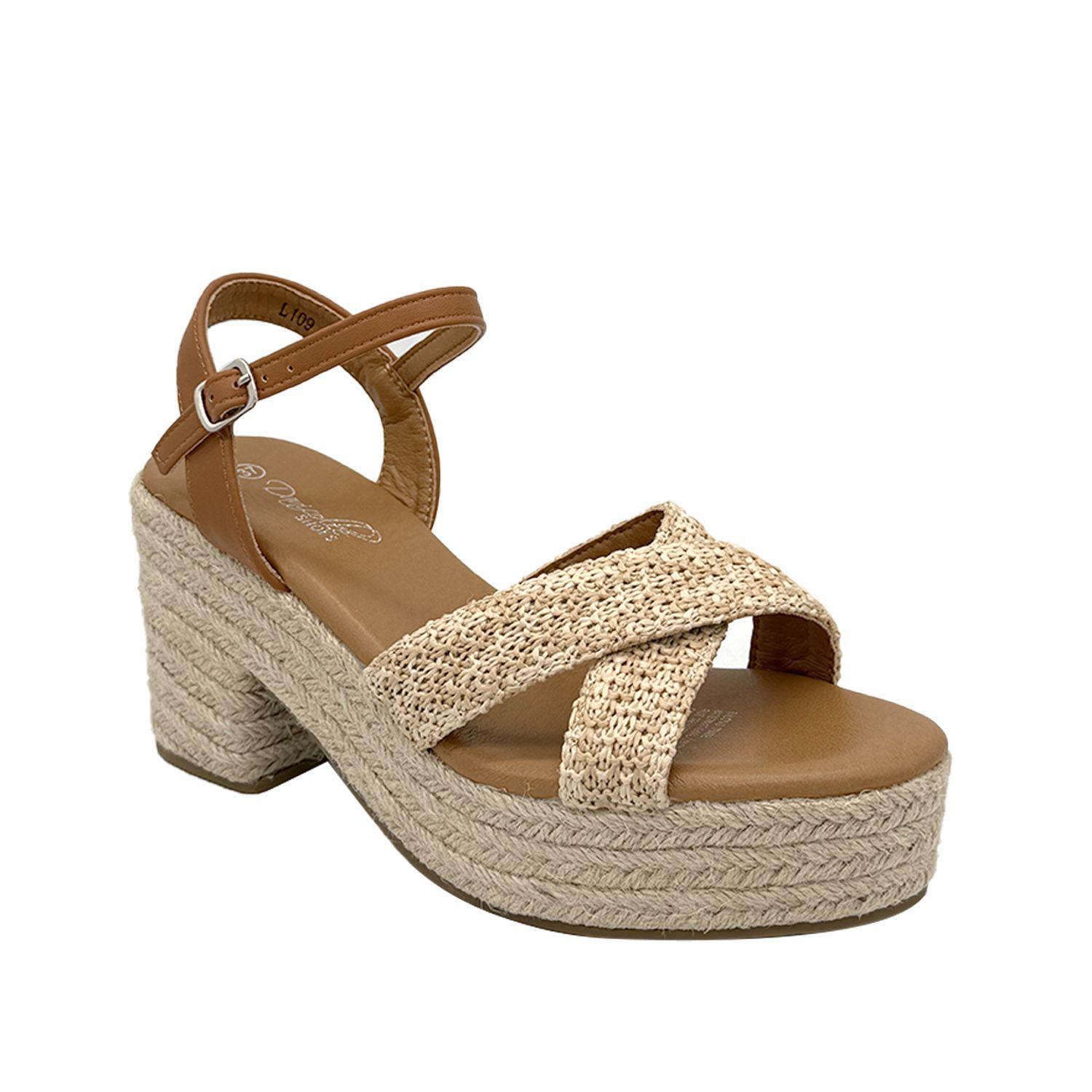 Sandalia mujer yute Khaki Danicolle-4