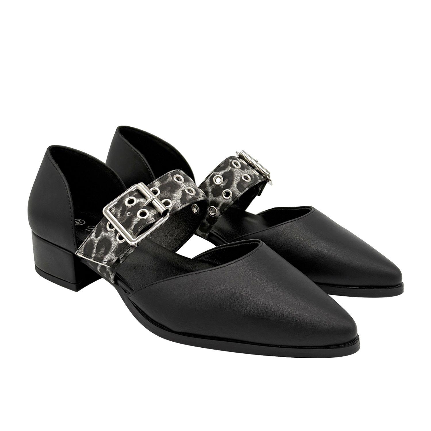 Ballerina para mujer puntuda Negro Danicolle-2