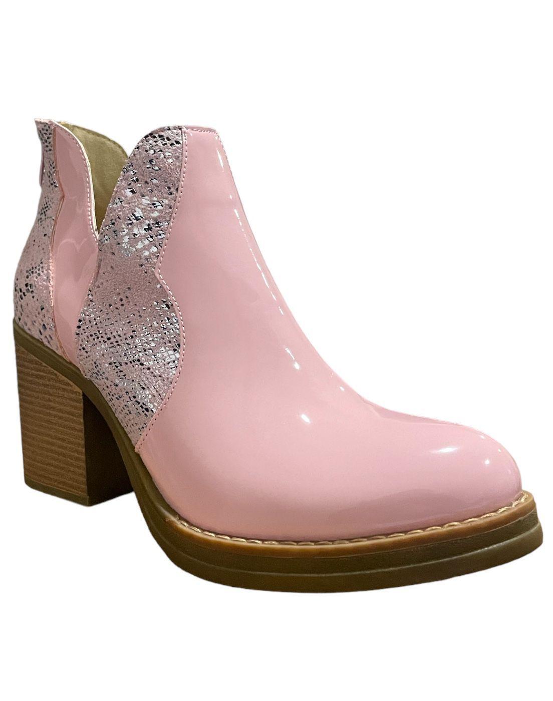 Botin Alto Rosado-0