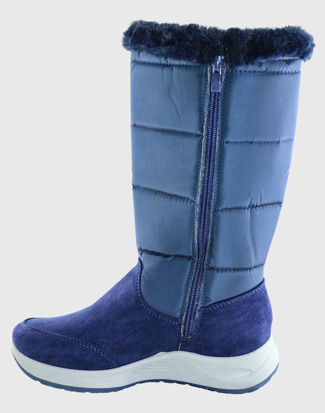 Bota media pierna parka Azul Danicolle-2