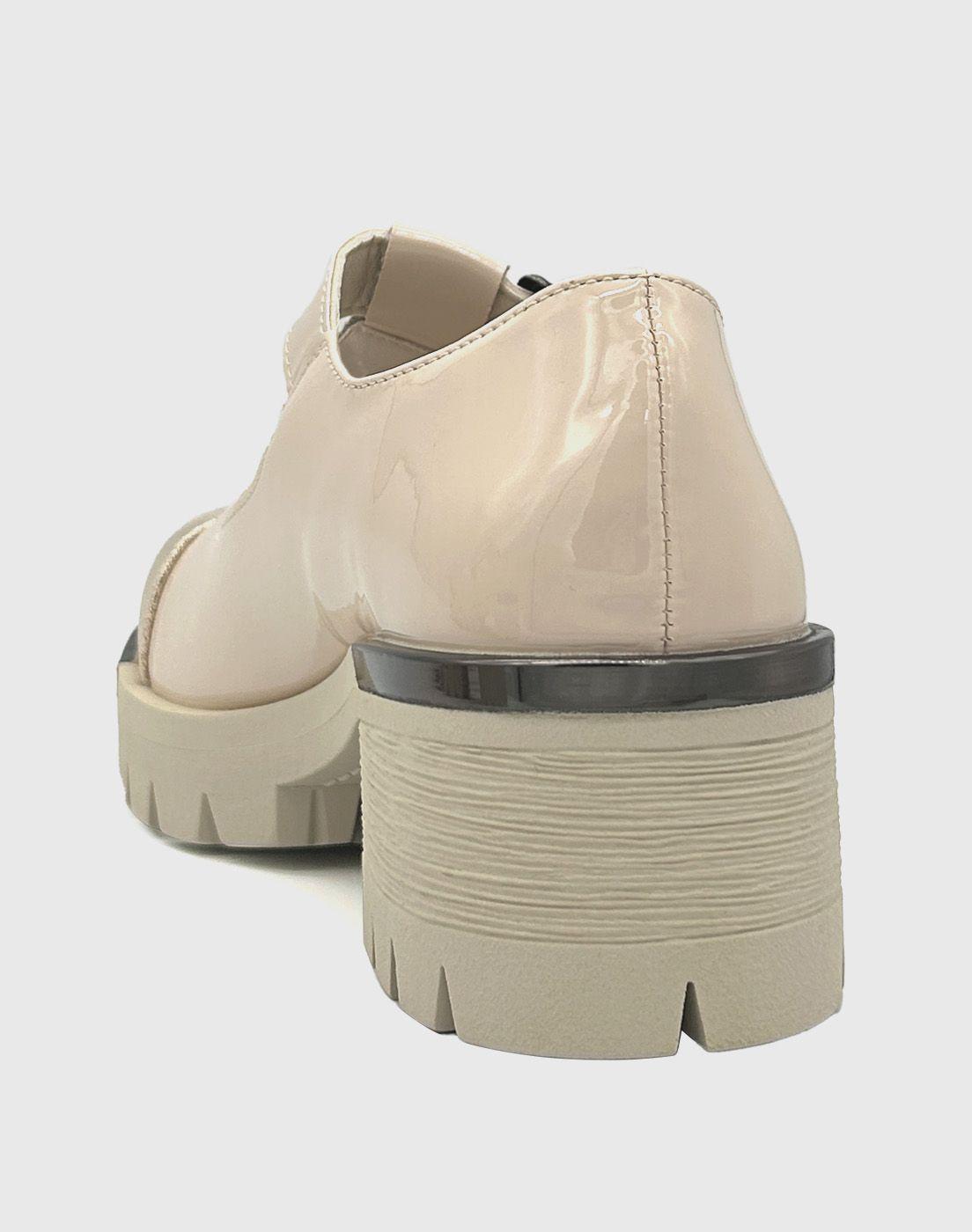 Zapato para mujer con taco bajo Mary jane Blanco-2