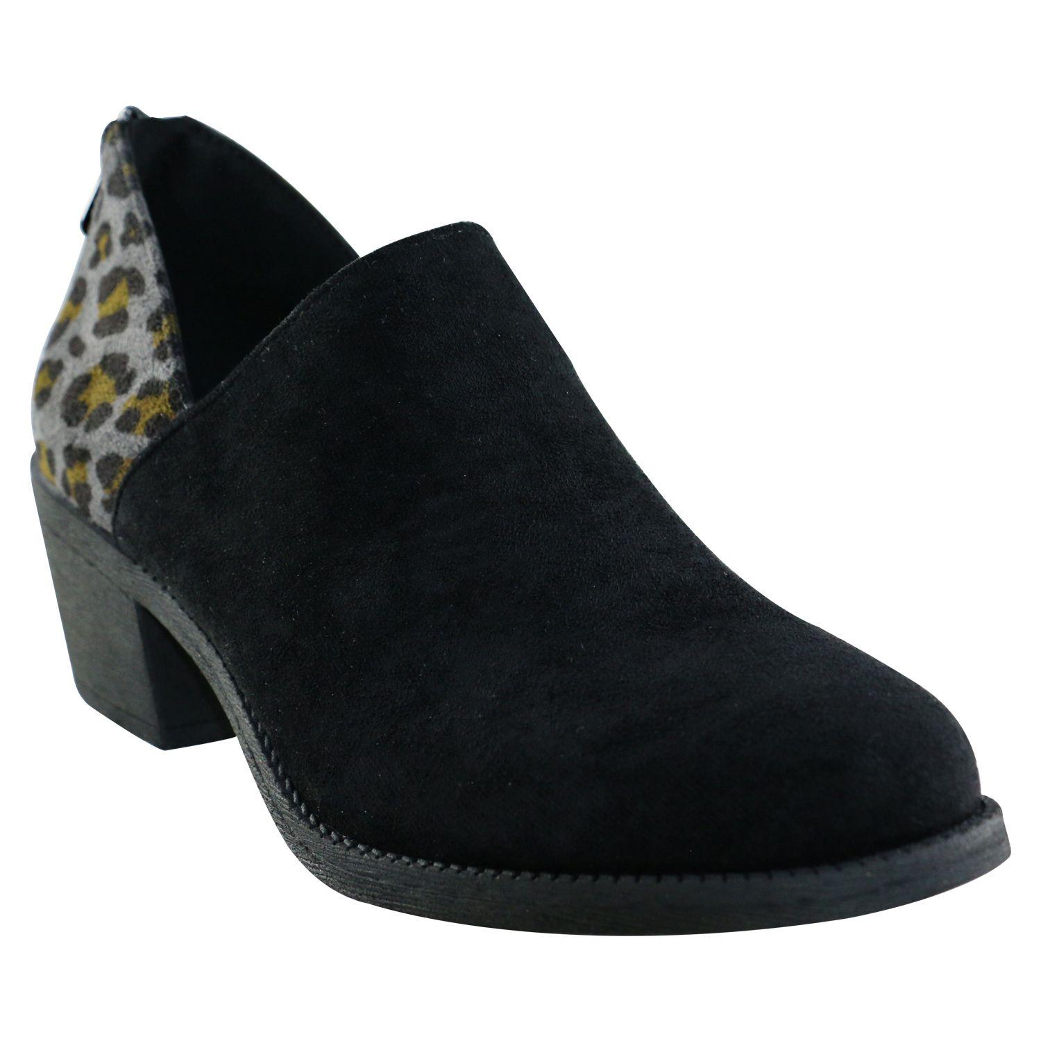 Botin bajo animal print Negro Danicolle-1