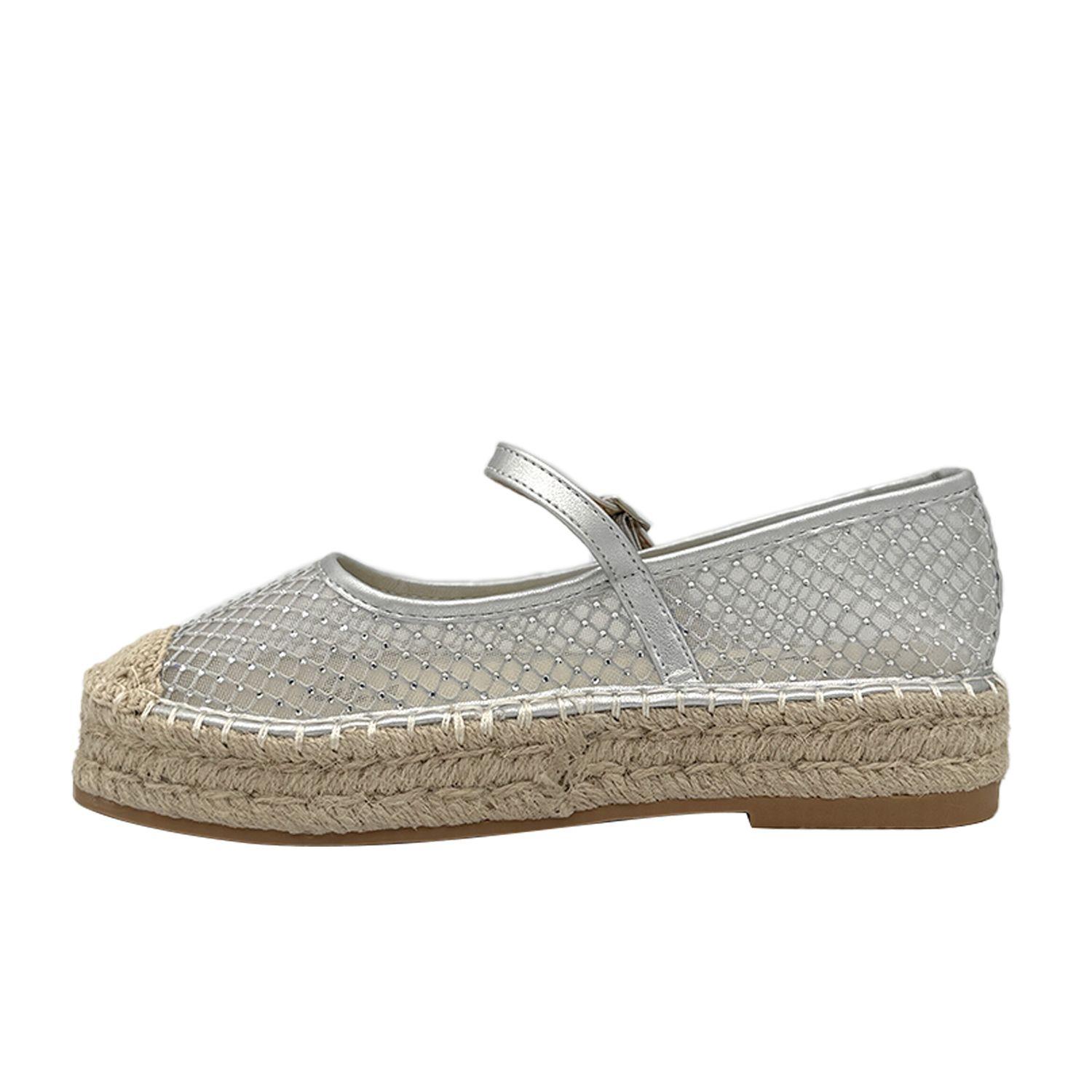 Ballerina para mujer Yute Plateado-2