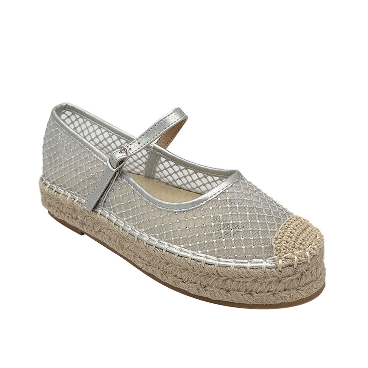 Ballerina para mujer Yute Plateado-4