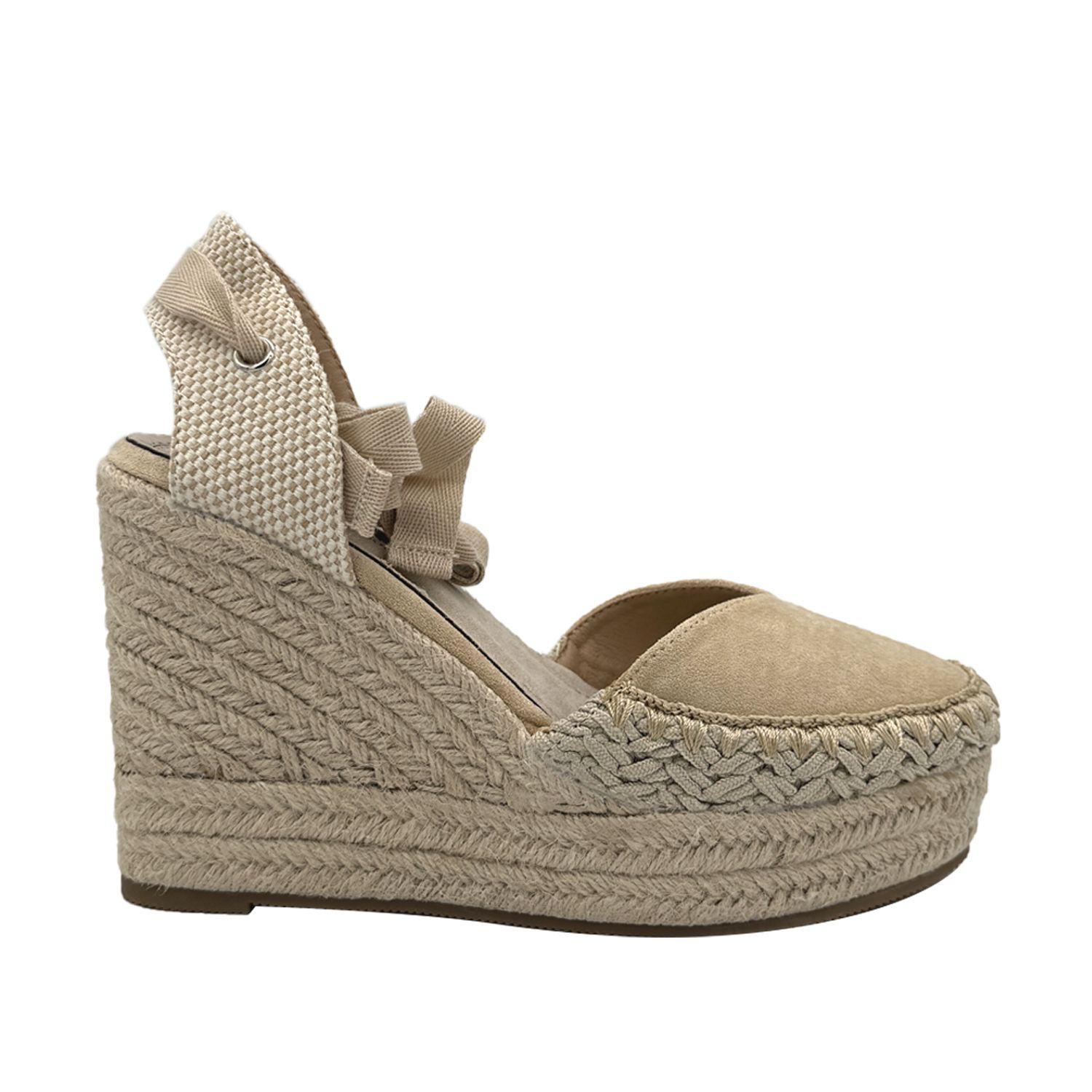 Sandalia con amarre Beige Danicolle-0