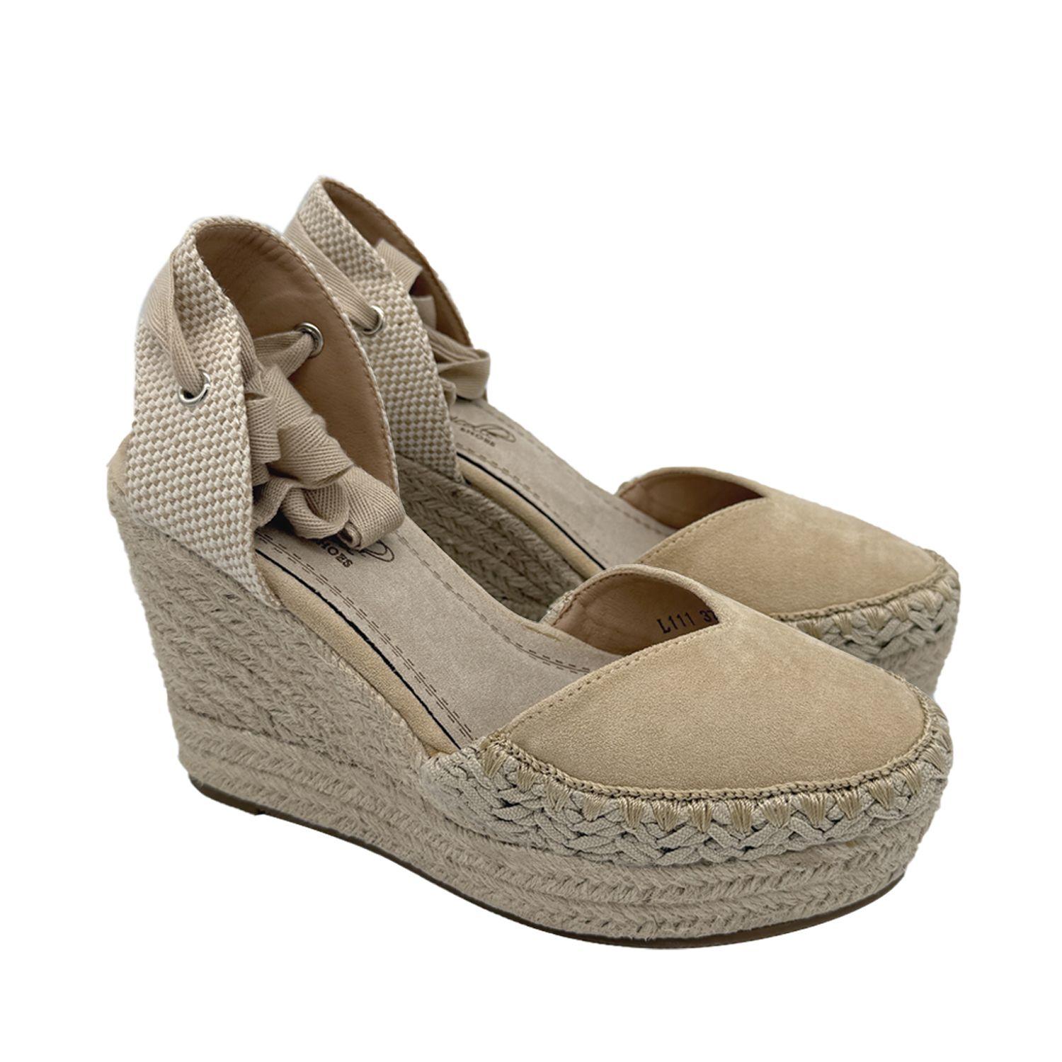Sandalia con amarre Beige Danicolle-3