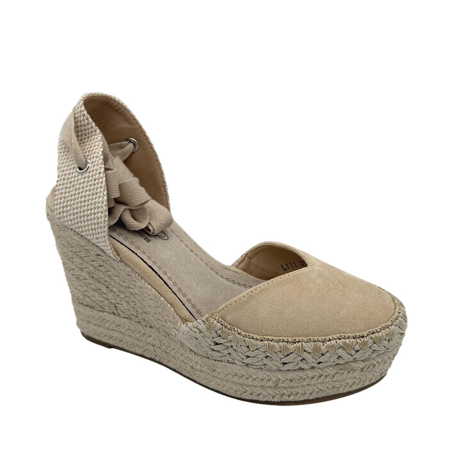Sandalia con amarre Beige Danicolle-5
