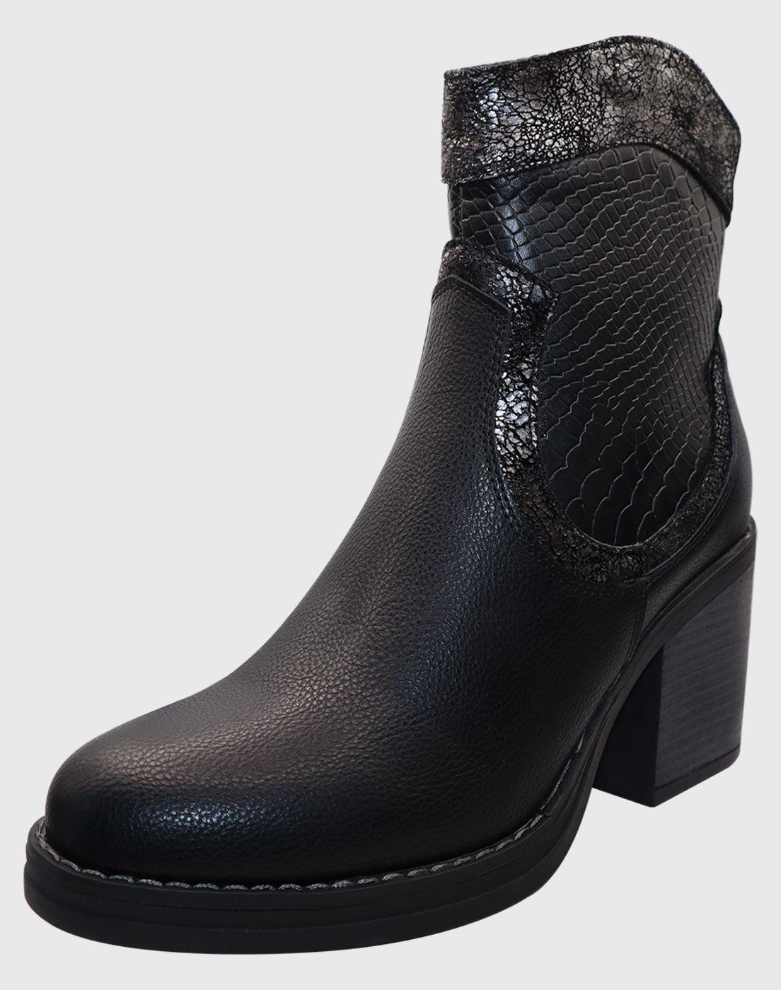 Bota corta print Negro-0