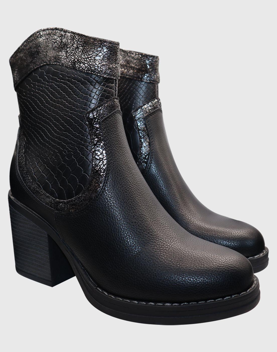 Bota corta print Negro-4